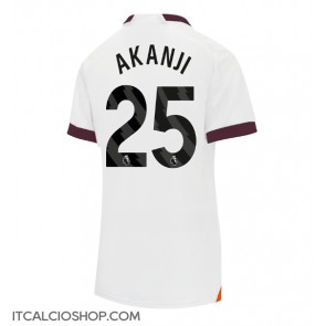 Manchester City Manuel Akanji #25 Seconda Maglia Femmina 2023-24 Manica Corta